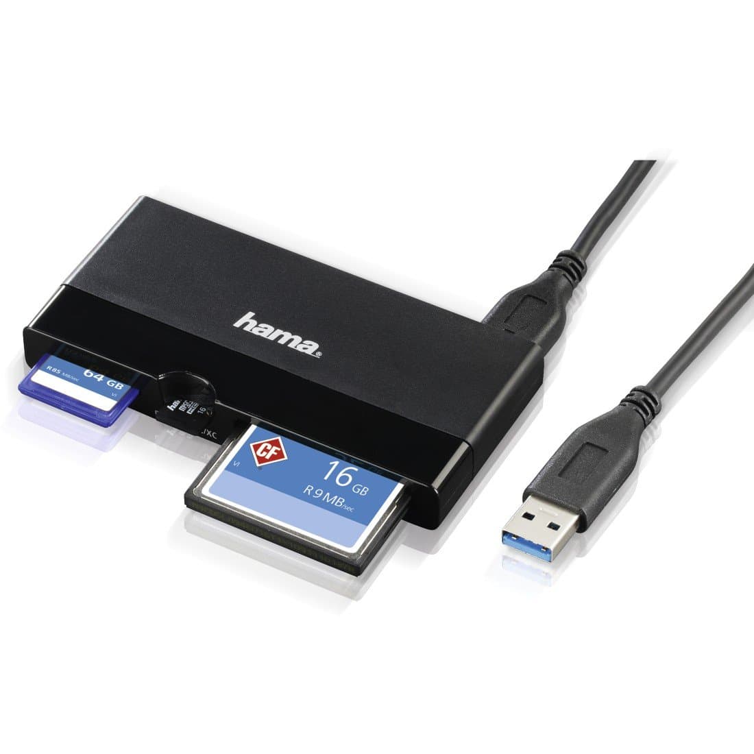 Hama | USB 3.0 Multi-Card Reader | Black