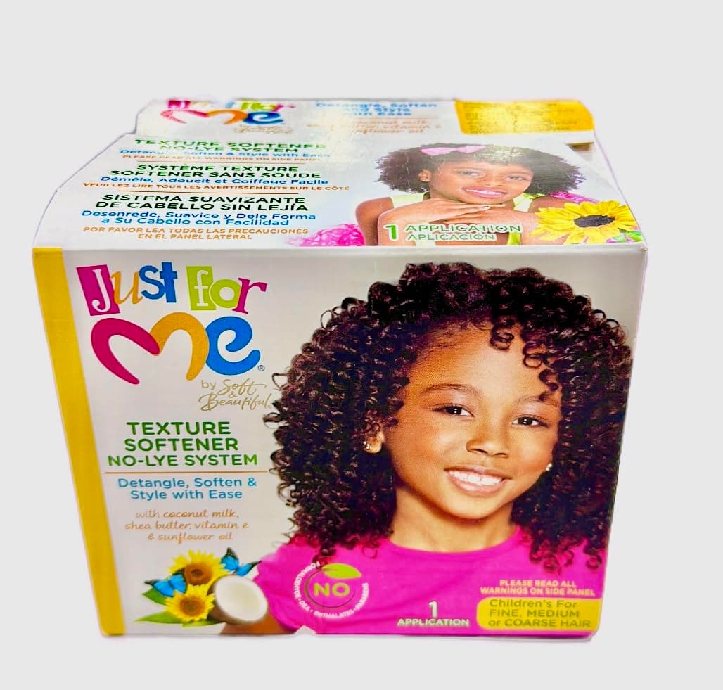 Just Me Texture Texturizer Softener System Kit | Detangle, Soften, Style