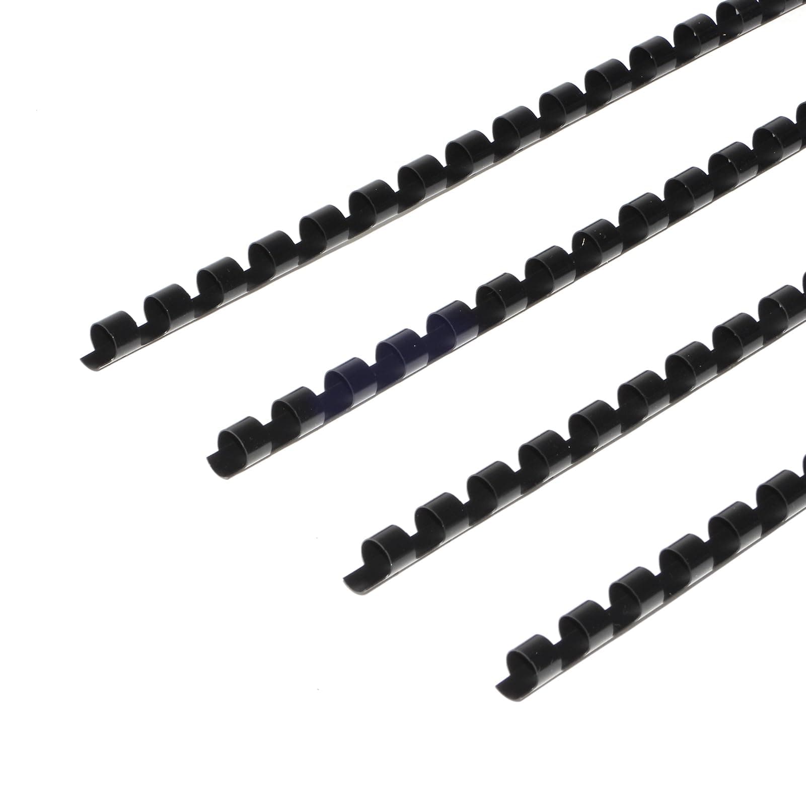 Rayson Plastic Binding Comb 8mm Black. 21-Ring, 40-Sheet Capacity, Comb Binding Spines Max. Binding A4 Size Paper, Pack of 100