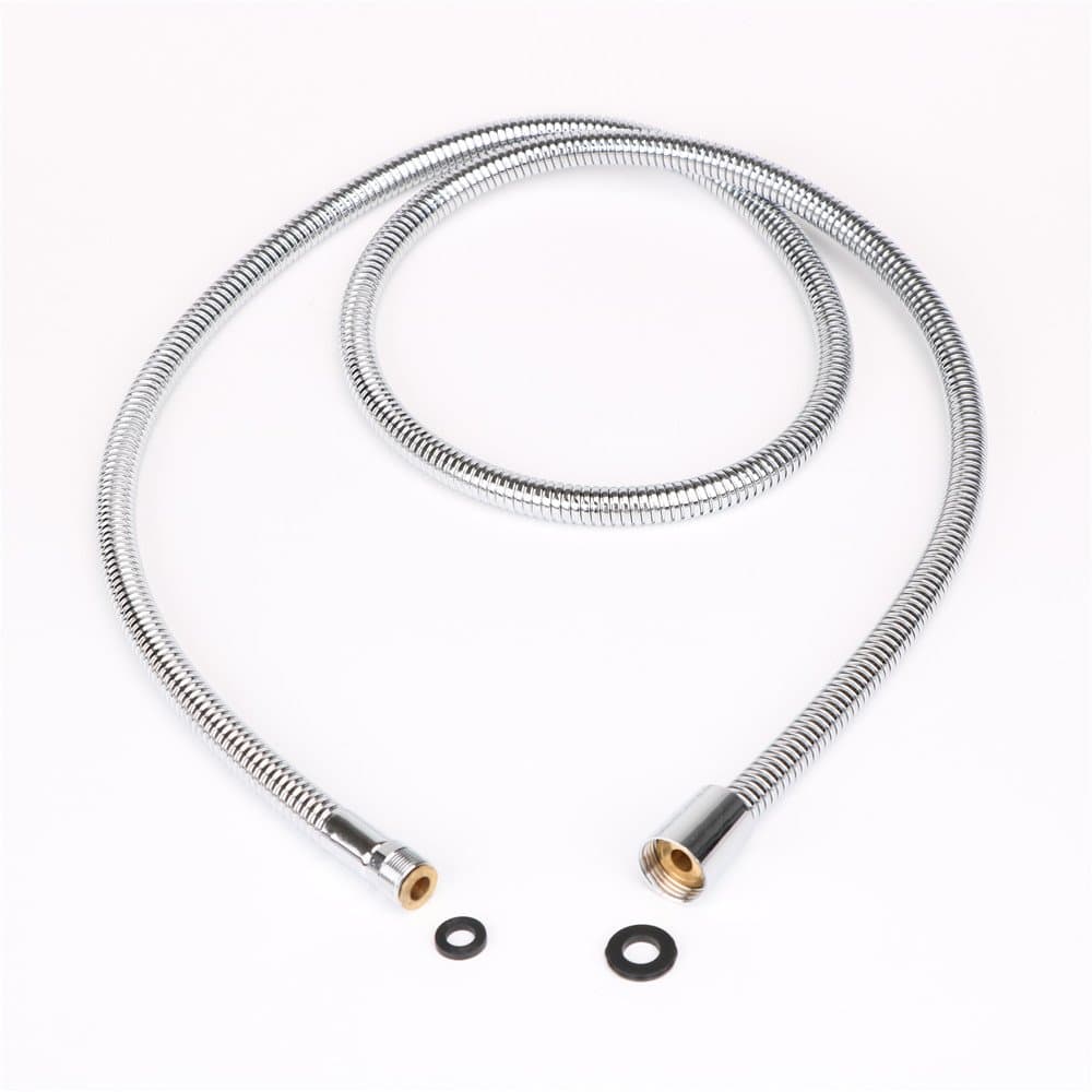 Weirun Kitchen Pull Down Sink Faucet Bathroom Pull Out Tap Spray Head Hose Replacement Part Faucet Sprayer Hose Stainless Steel Chrome