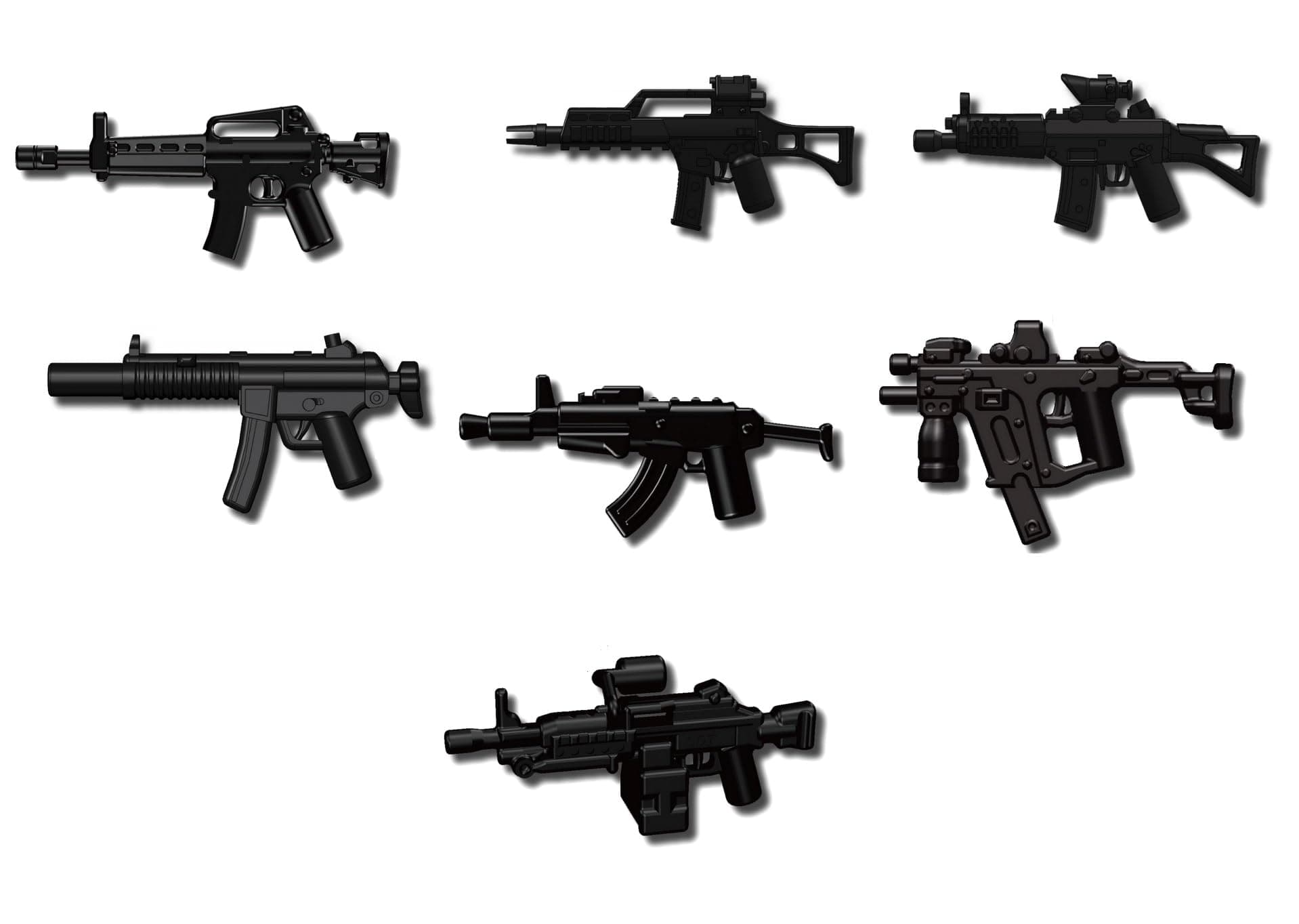 Custom Collectible Modern Combat Weapons Pack (P17) Designed for Brick Minifigs