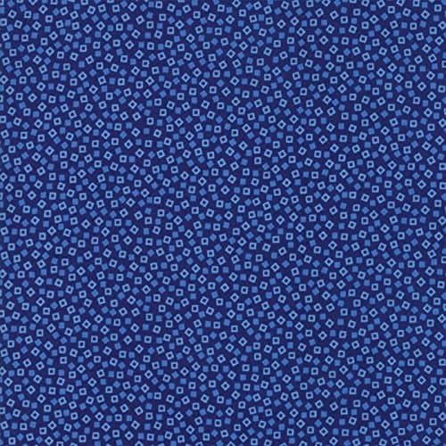 Tiny Blue Squares, Royal Blue Background, Blender, Bluebonnet Patch, Moda, By the Yard