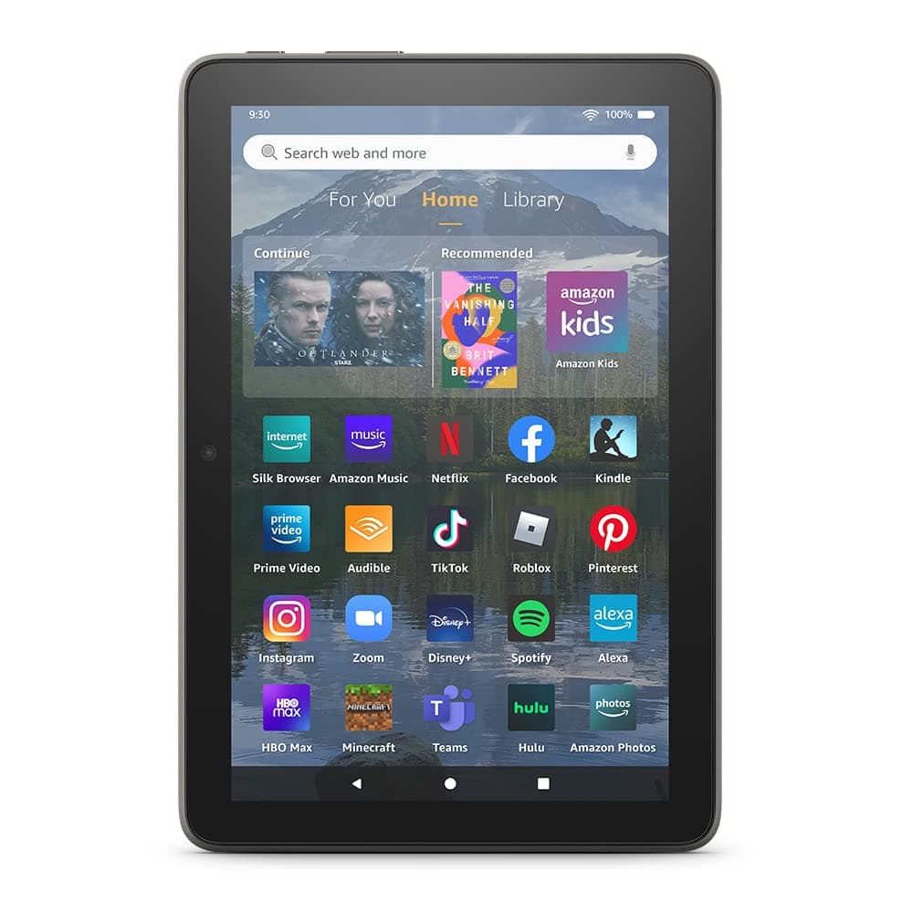 Fire HD 8 Plus tablet, 8” HD Display, 64 GB, 30% faster processor, 3GB RAM, wireless charging, (2022 release), Gray