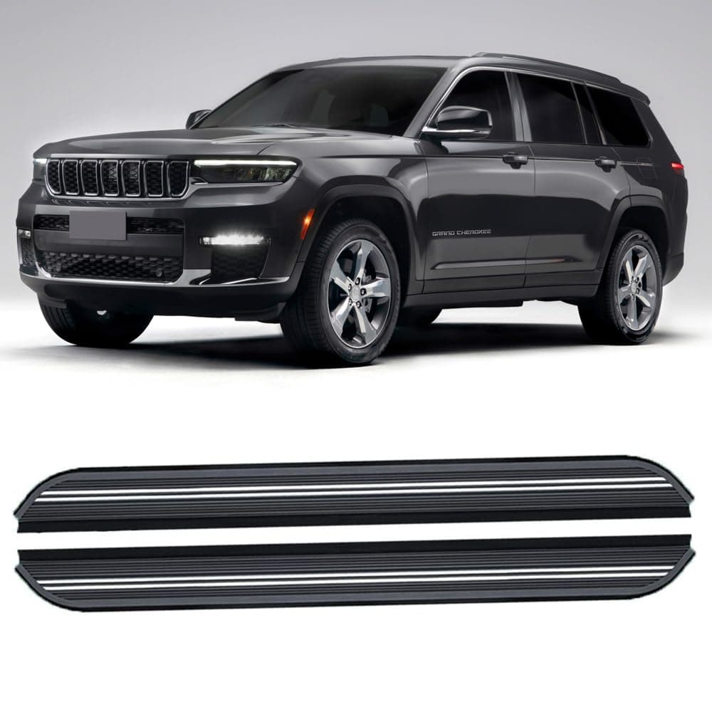 Junberoy 2Pcs Running Boards Side Steps Foot Protector Bar with Brackets Fits for Grand Cherokee 2022 2023 2024 2025