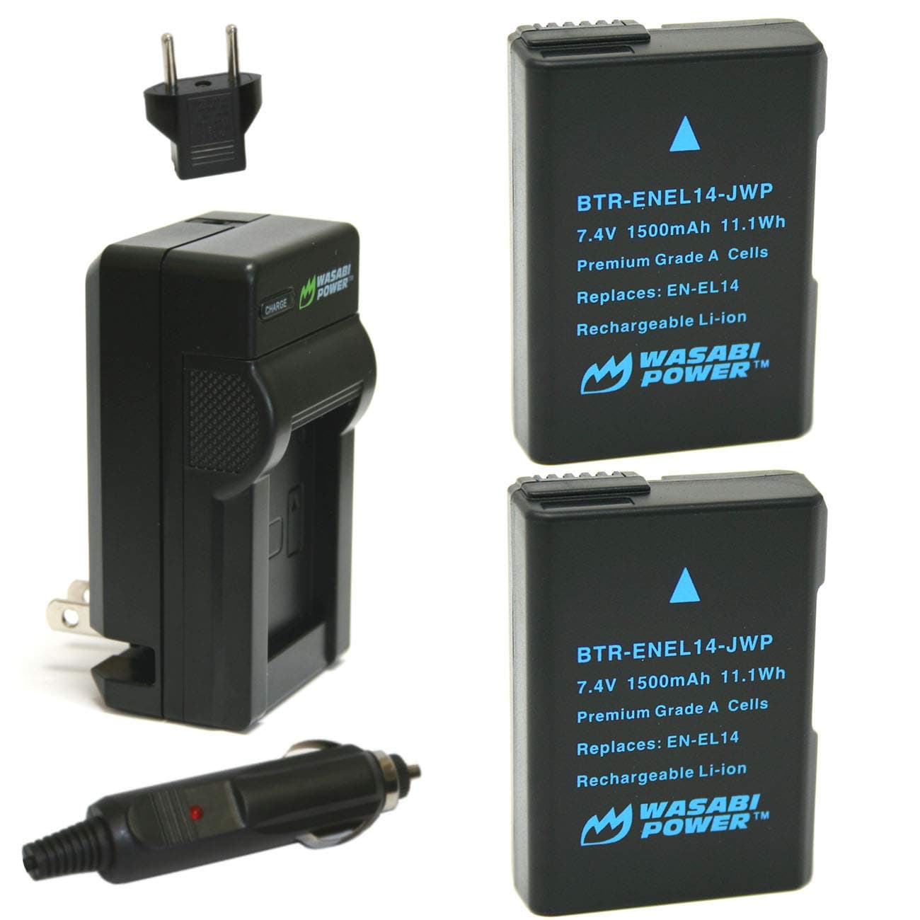 - Wasabi Power Battery (2-Pack) and Charger for Nikon EN-EL14, EN-EL14a and Nikon P7000, P7100, P7700, P7800, D3100, D3200, D3300, D5100, D5200, D5300, Df