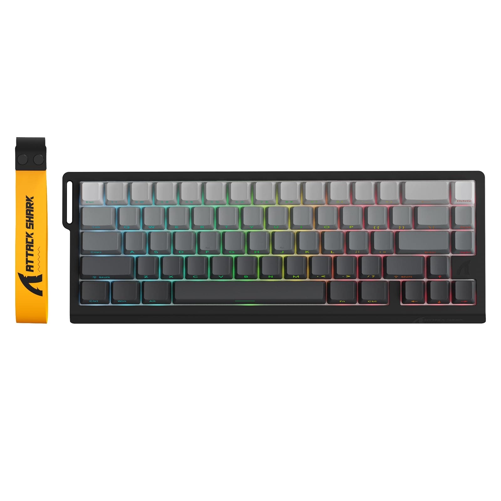 ATTACK SHARK X68PRO HE 60% Wireless Rapid Trigger Gaming Keyboard with Adjustable Actuation,8K Polling Rate,Hall Effect Magnetic Switch,Hot-Swap,RGB Backlit,BT/2.4GHz/Wired,for FPS Games-Moonlit Night