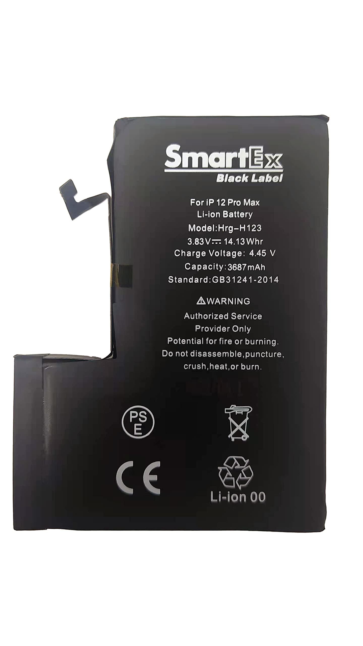 Black Label Battery compatible with iPhone 12 Pro MAX - Capacity 3687 mAh | 2 Years Warranty