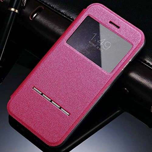 Achievess(TM)View Window Case For Apple iPhone 6 4.7 / Plus Fundas Flip Leather Phone Bag Cover Capa For iPhone6 Magnetic Sliding Answer