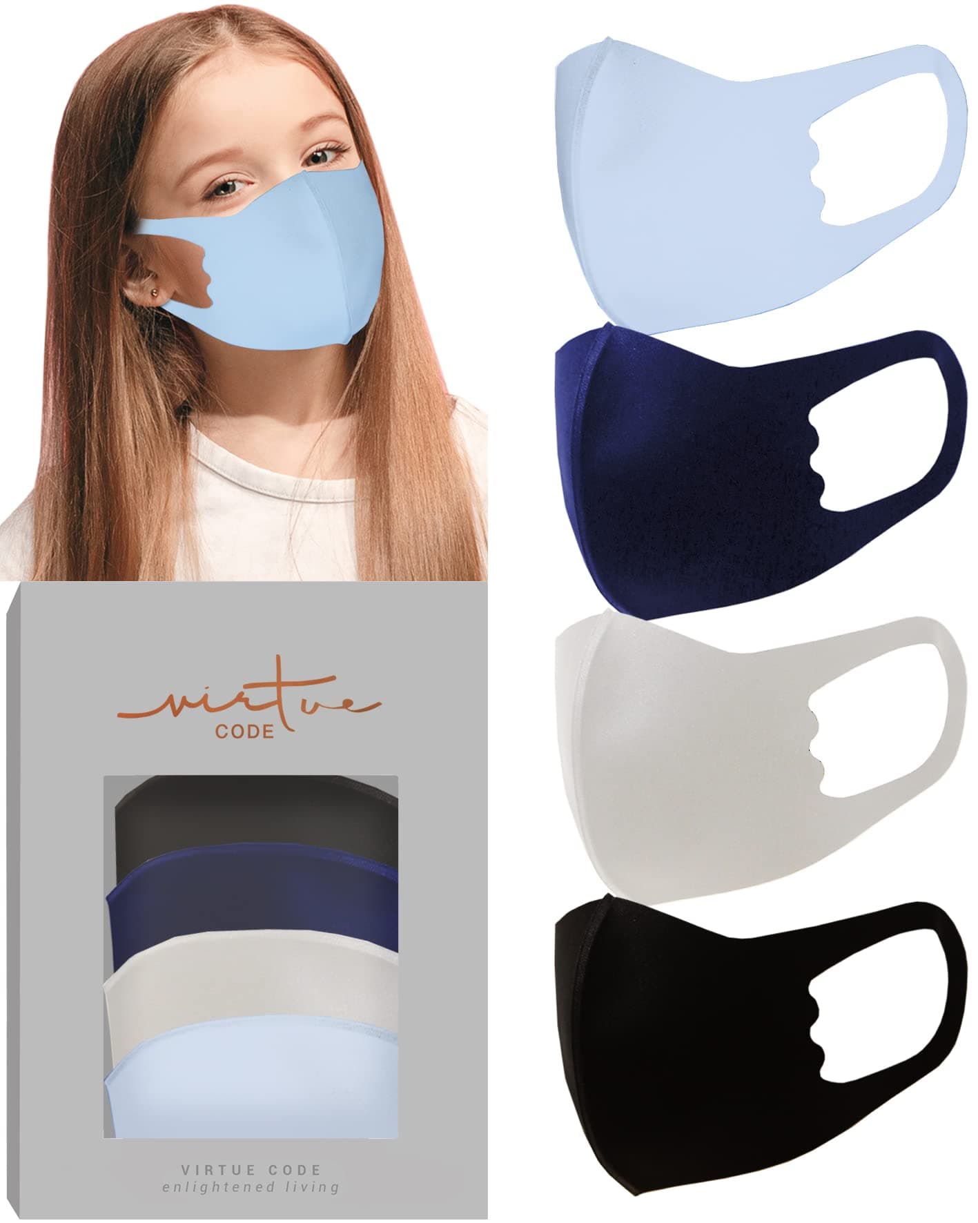 Children’s Basics Mask by Virtue Code Fabric Face Masks