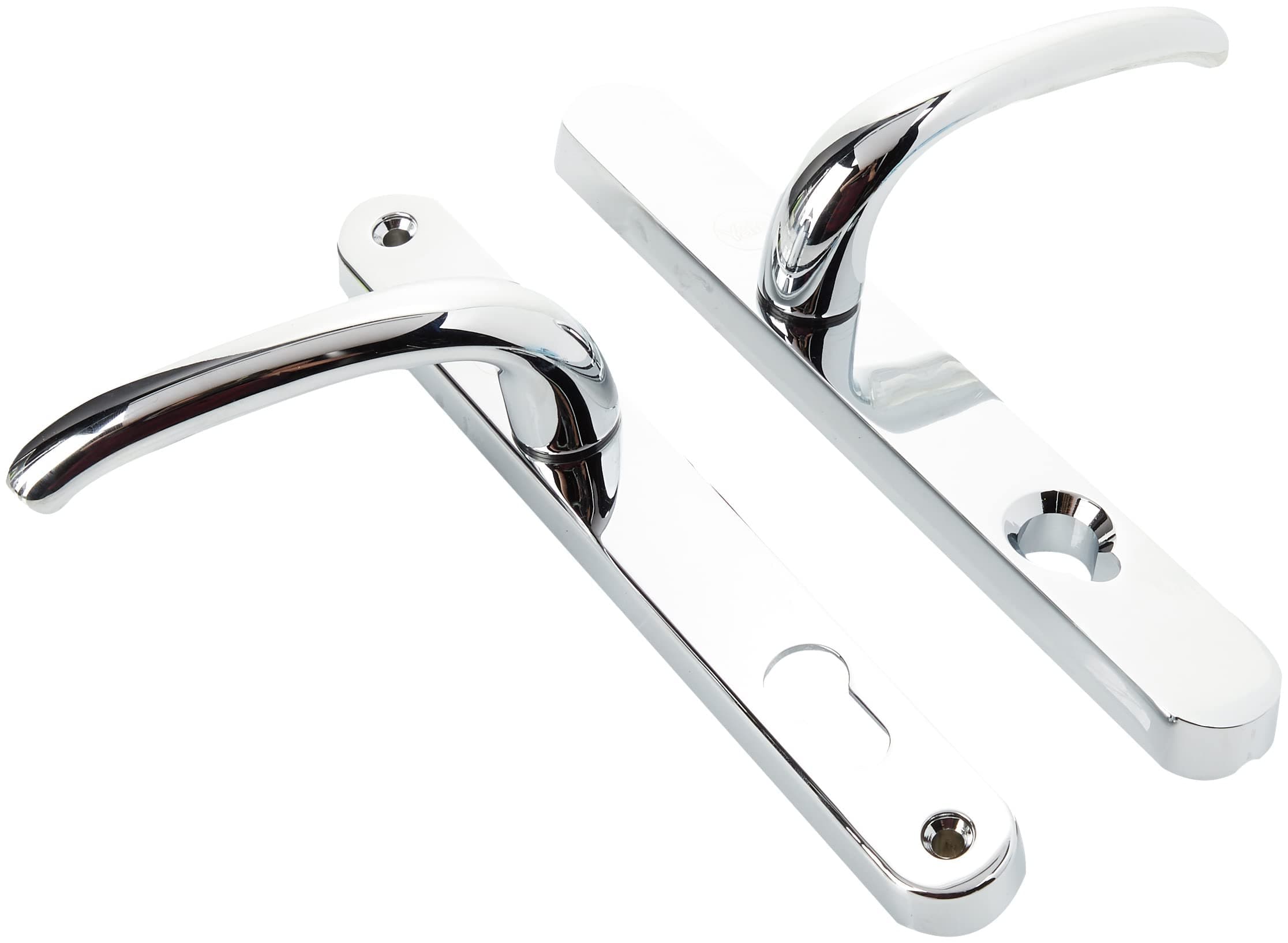 Yale P-YSHMK3LL-PC MK3 Security Door Handle, Chrome Finish, High Security, 92mm Centre, 215mm Fixing Holes Distance, Built in Cylinder Guard