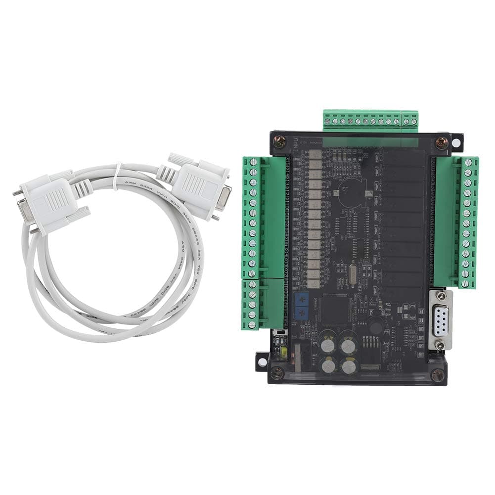 Programmable Logic Controller, FX3U-24MR Industrial Control Board, PLC Controller for Ladder Logic Programming Language Programming, Downloading and Monitoring