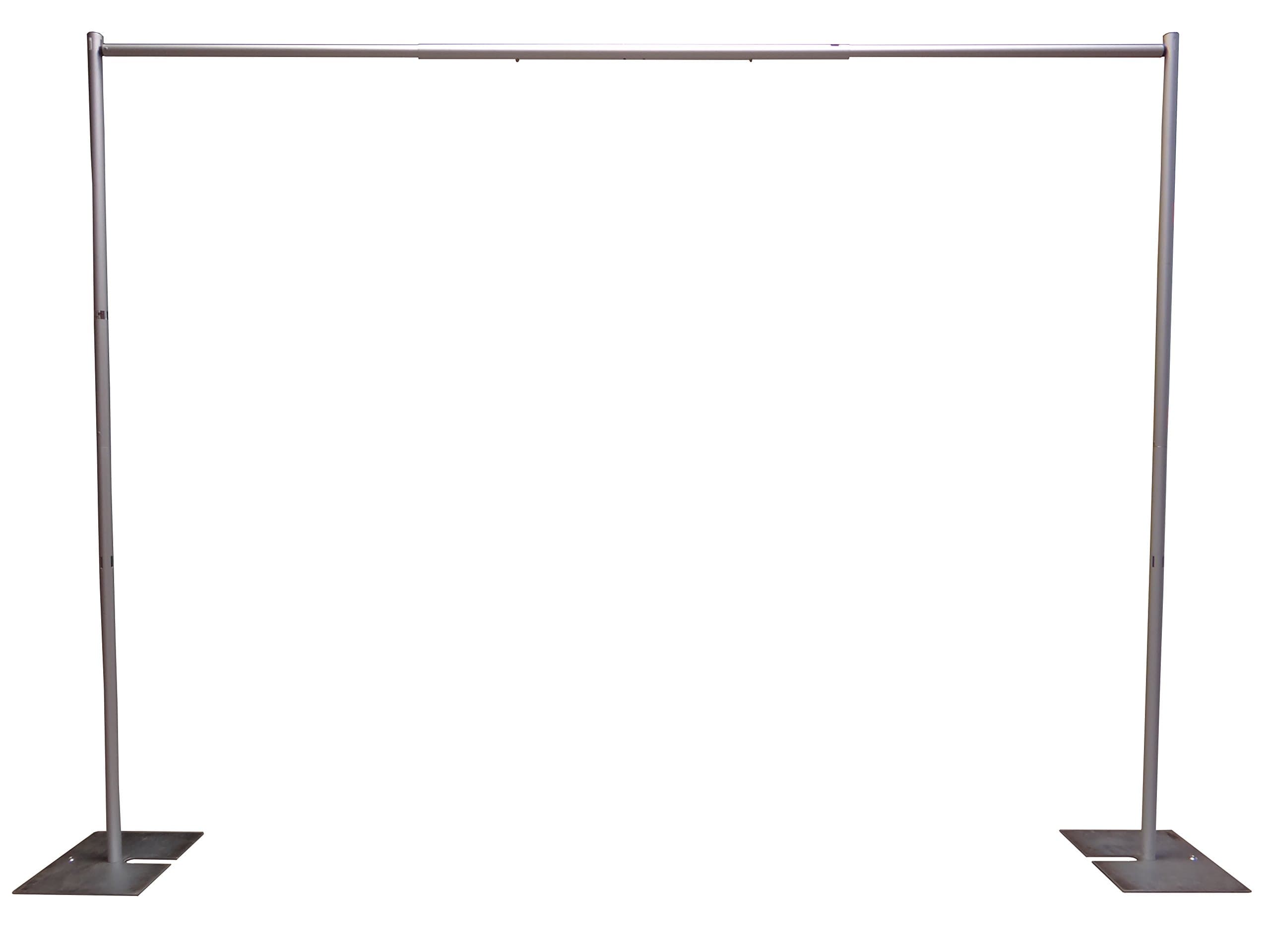 8 Foot Tall Fixed Height Portable Pipe and Drape Backdrop Kit 8ft x 10ft (No Drapes)