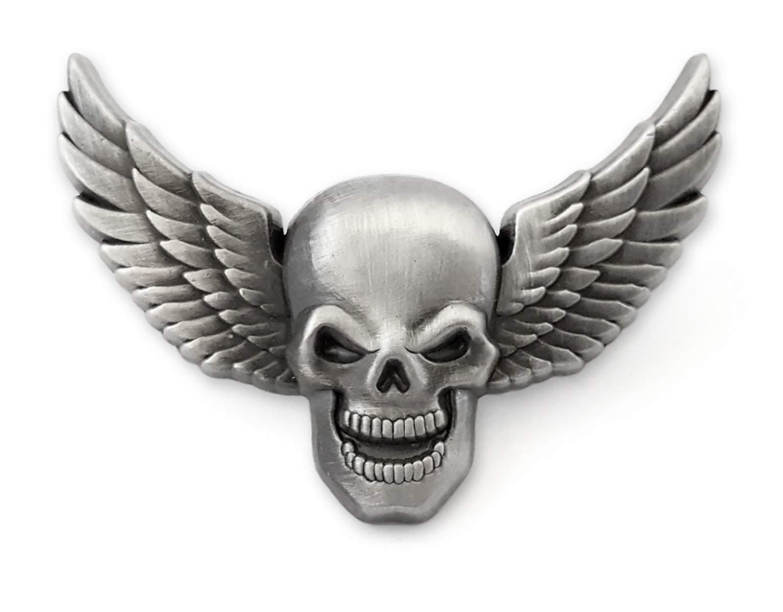 3D Winged Skull Lapel Pin