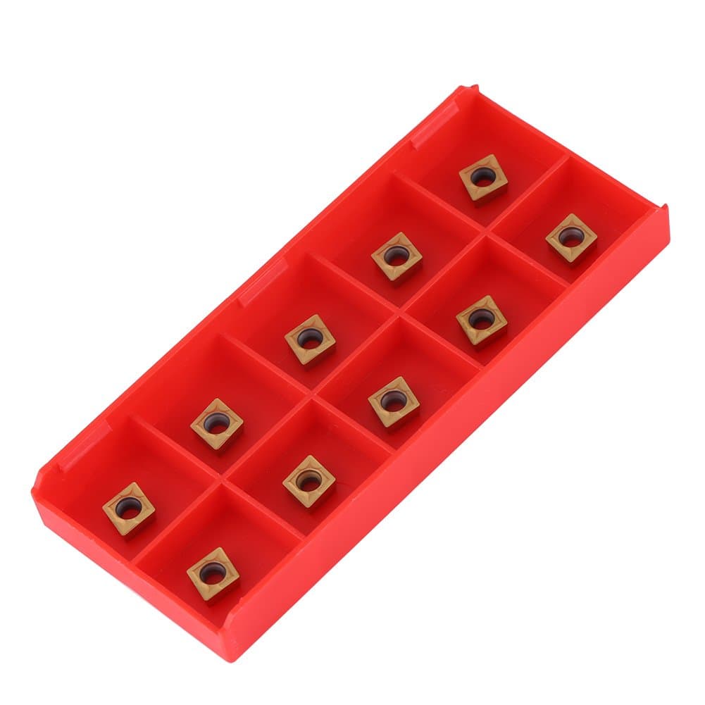 CNC Carbide Insert Cutter Indexable Lathe Milling Inserts Turning Tools 10pcs Tin-Coated CCMT060204-HM YBC251 for Steel Semifinishing