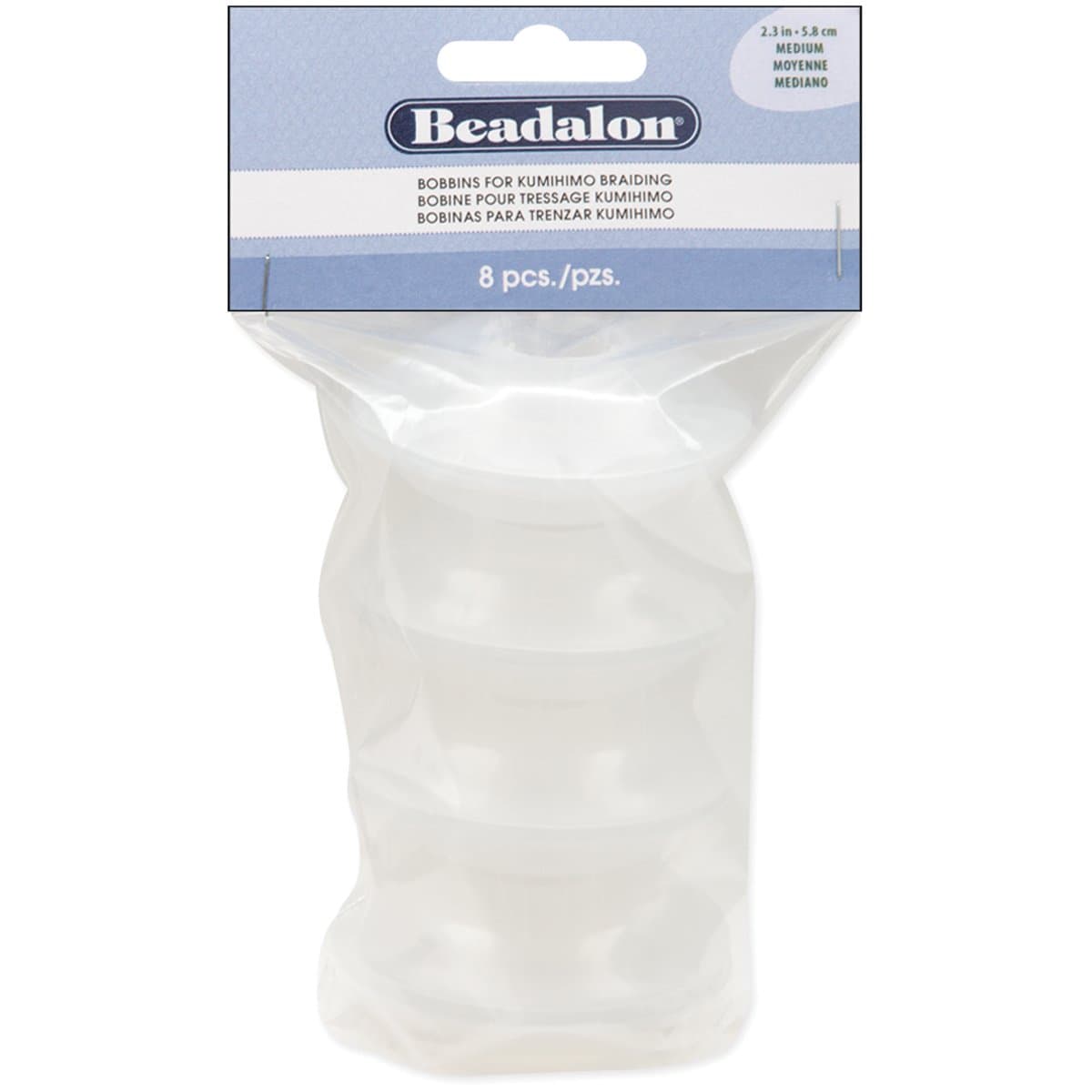 Kumihimo Bobbins 8/Pkg, 2.5"