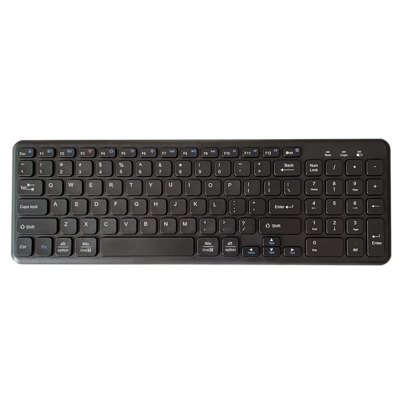 Bluebyte Multi-Device Keyboard, Full Size Bluetooth 4.0 LE & 2.4G Wireless for Windows PC, Laptop, Tablet, Smartphone