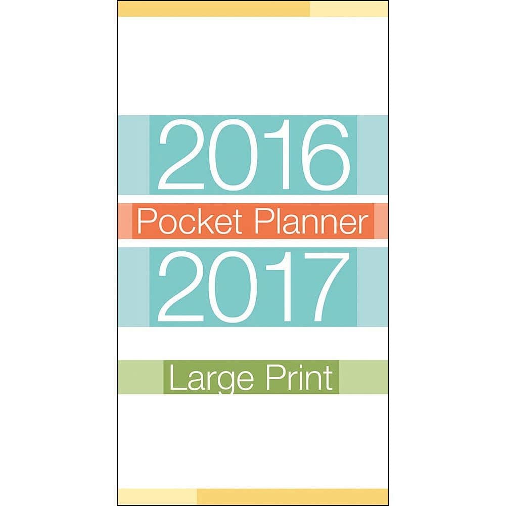 2016-2017 Monthly Pocket Planner - Large Print