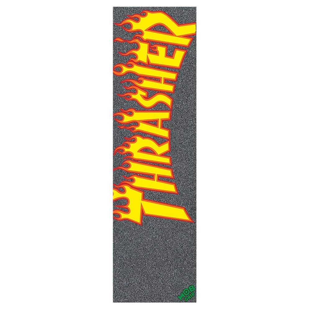 Mob Grip Mob Thrasher Flame Logo Graphic Skateboard Griptape