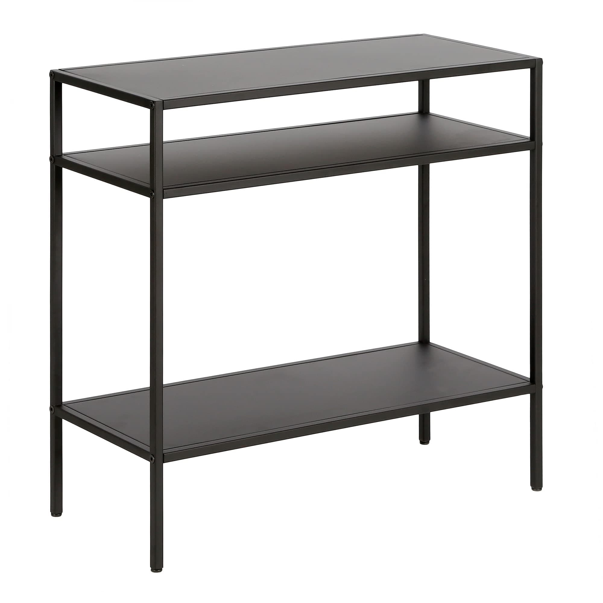 Ricardo 24-Inch Wide Rectangular Side Table in Black Bronze