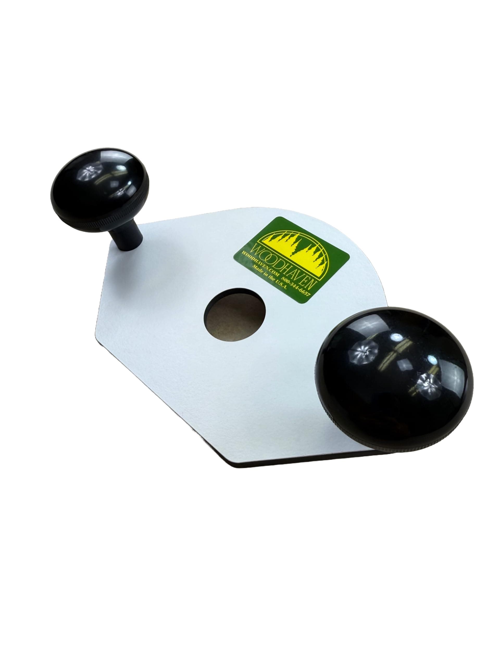 8340 Trim/Compact/Palm Router PC style Guide Bushing Baseplate Undrilled Plate for Any Router Durable Solid White Phenolic, w/Hardware Made in the USA