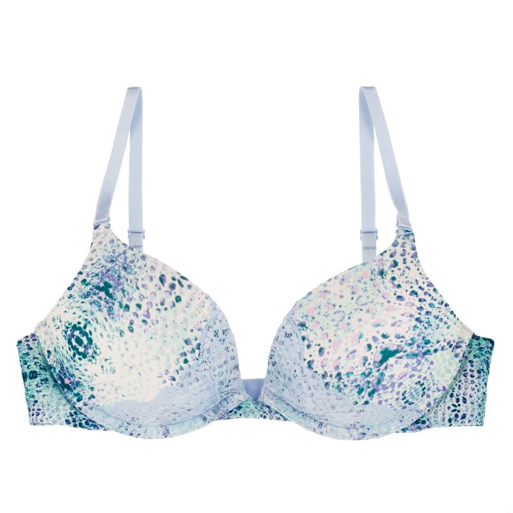 Undies.comwomens Custom-Knit Microfiber Underwire Double Push-Up Everyday Bra Push Up Bra