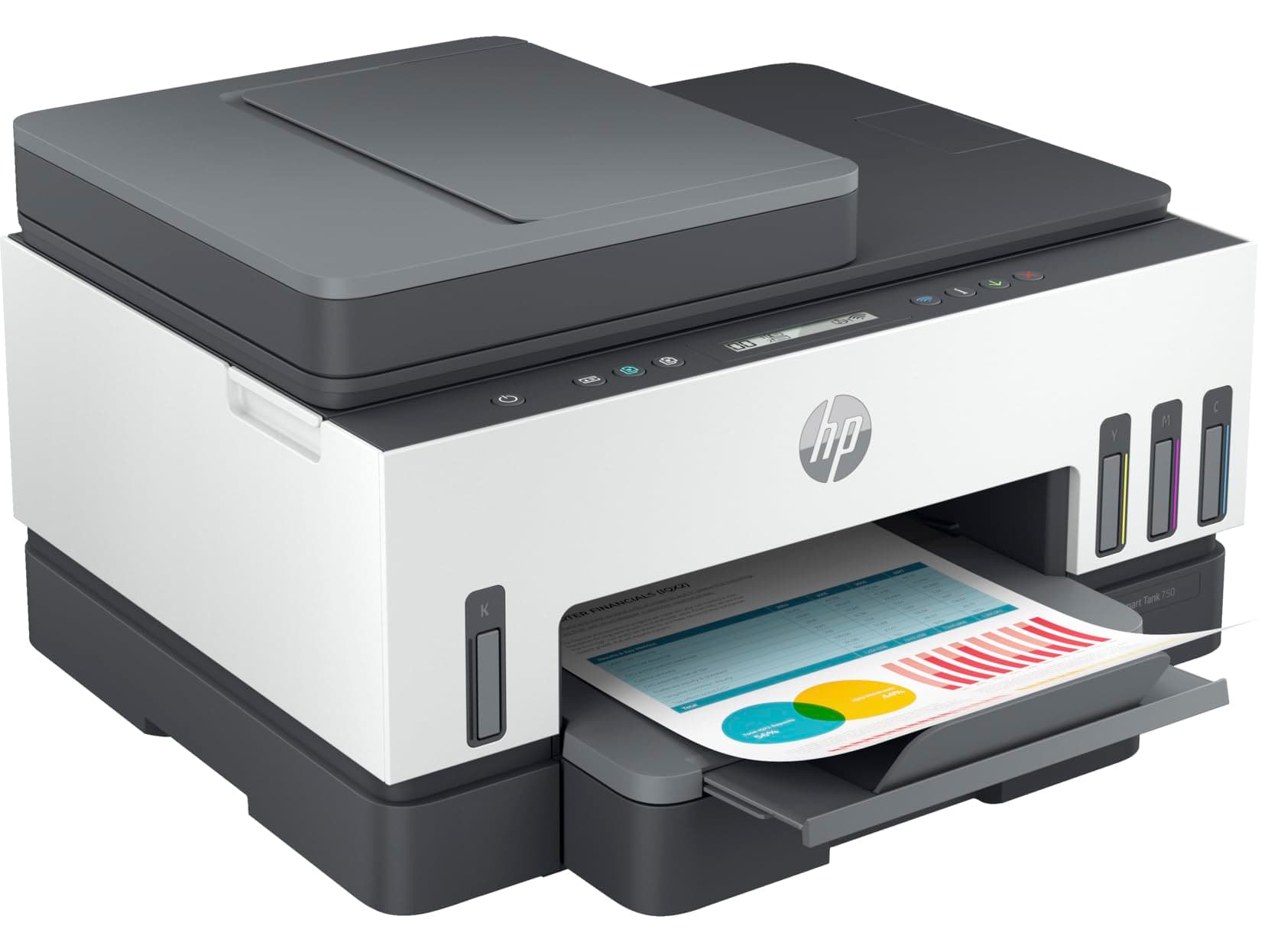 Smart Tank | Wireless | Print, Copy, Scan | Automatic Duplex | Print Speed: 15ppm(black) / 9ppm(color) | Up to 18000 black or 8000 color pages included | 35-sheet ADF | ST750 | UAE Version