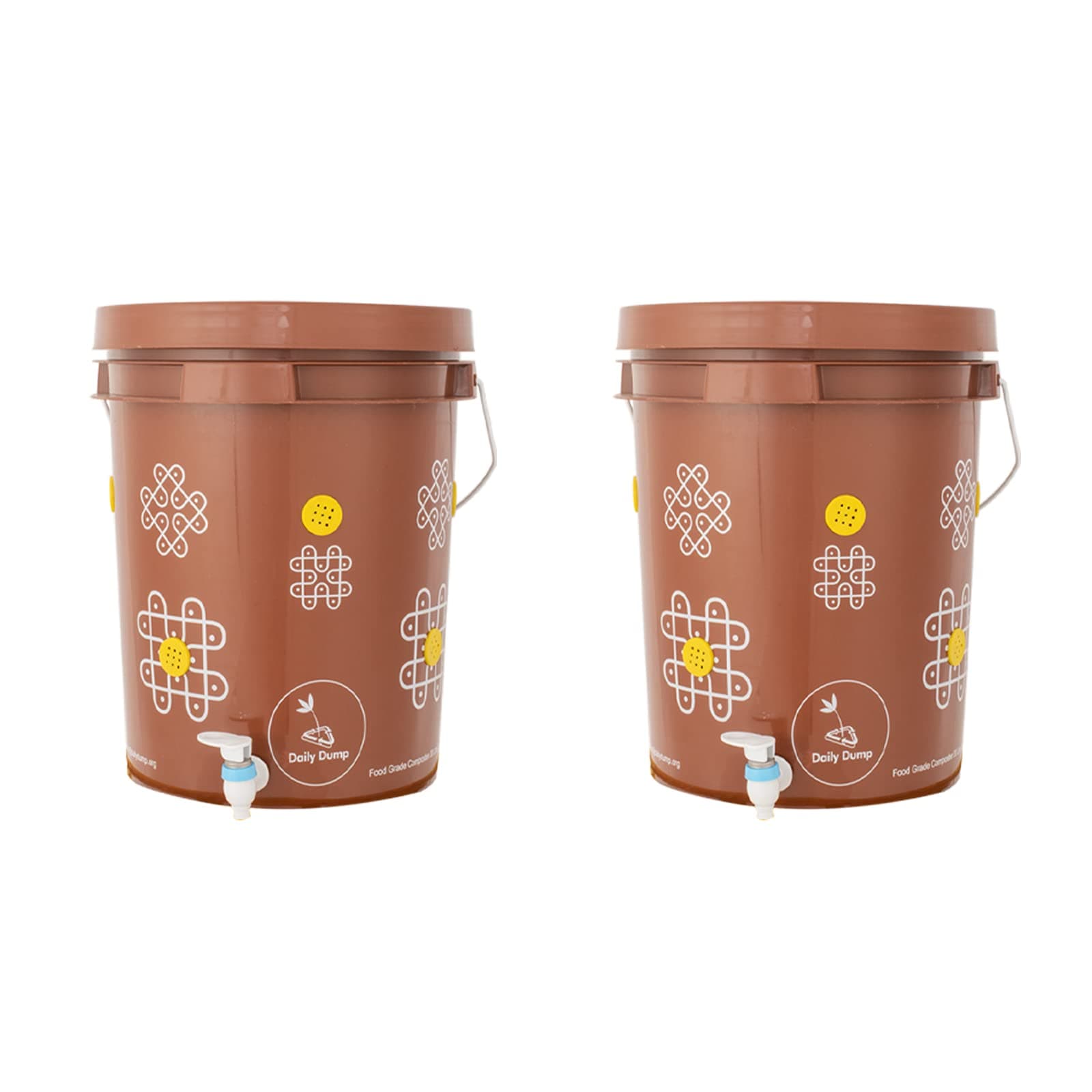 Chomp Double Aerobic Compost Kit (20 L x 2) I Easy & Smell-free l For Converting All Kinds of Kitchen Food Waste into Fertilizer (Manure)