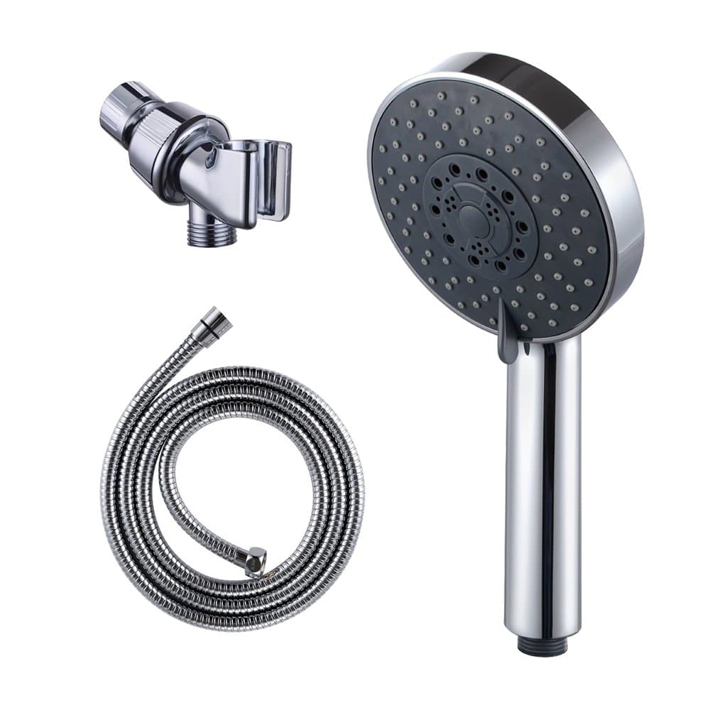 KES DP501B Bath FIVE Function Handheld Shower Head with Extra Long Hose and Shower Arm Mount, Polished Chrome