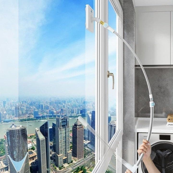 Brikipth Window Wiper Telescopic Window Squeegee Window Scrubber U Window Squeegee Retractable Glassware || Pack of 1