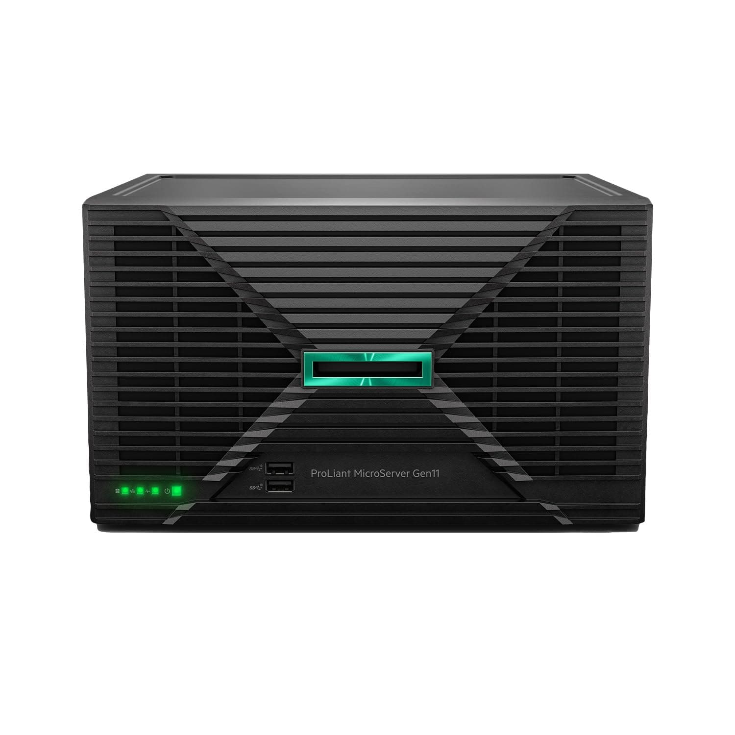 ProLiant MicroServer Gen11 Tower Server, Intel Pentium Gold G7400 Processor, 16GB Memory, 1TB HDD Storage, External 180W US Power Supply (HPE Smart Choice P74439-005)