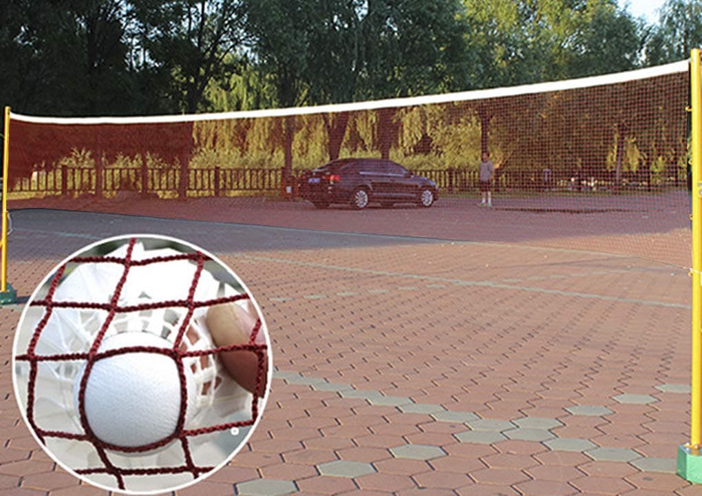 Portable Badminton Net Adjustable Foldable Badminton Replacement Net Standard Size Badminton Net Sports Equipment Net for Indoor or Outdoor Court Backyard Schoolyard Pool Beach Driveway