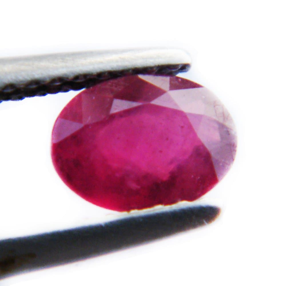 Natural Red Ruby Oval 0.90ct Good Quality 7x5mm Red Color Nice Gemstone