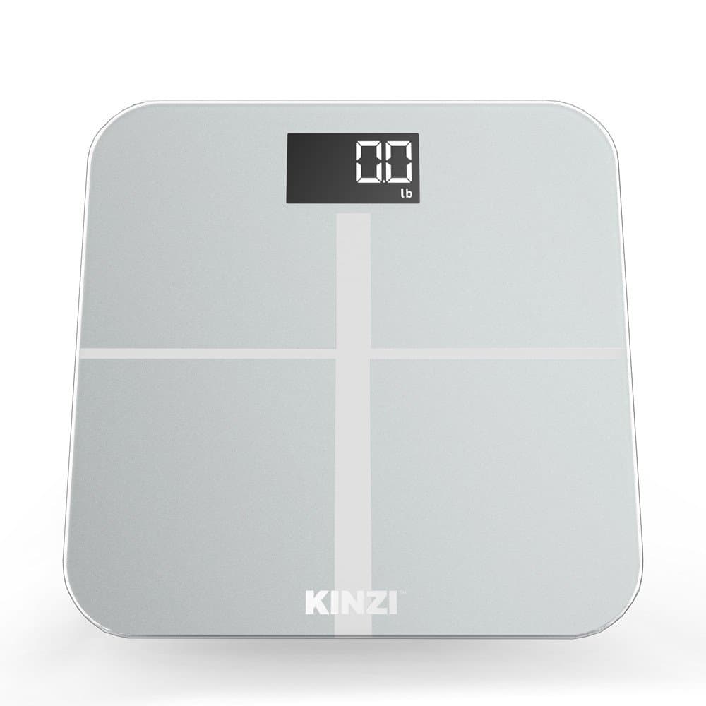 Kinzi Digital Electronic Scale,Precision Bathroom Scale with“Step-On”Technology, Weight Controller, 400 lb. 180 kg Weighing Range with Extra Large Lighted Display