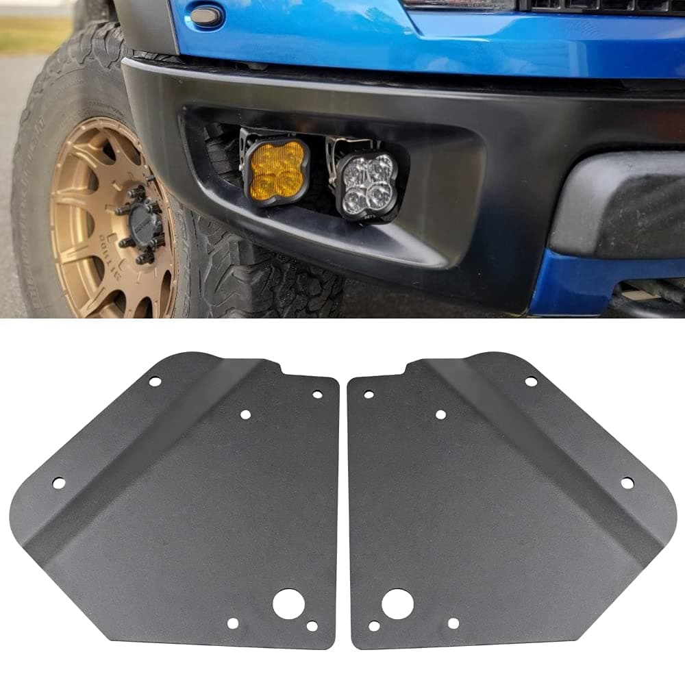 Fog Light Mounting Bracket Hidden Front Bumper Cube Side Light Replacement Mount Bracket Compatible with Ford F-150 Raptor 2010-2014