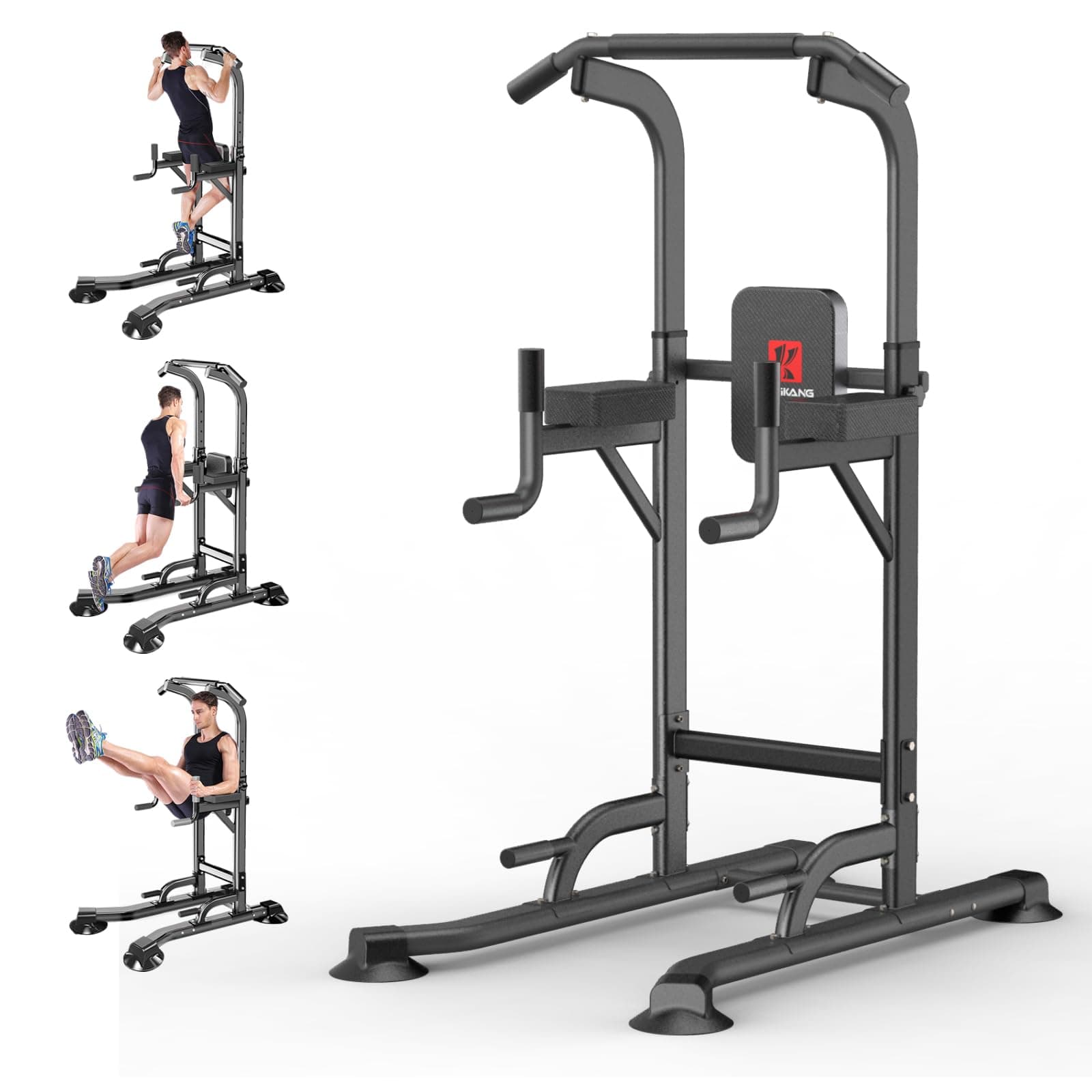 - Power Tower Adjustable Height Pull Up & Dip Station Multi-Function Home Strength Training Fitness Workout Station for Home Gym