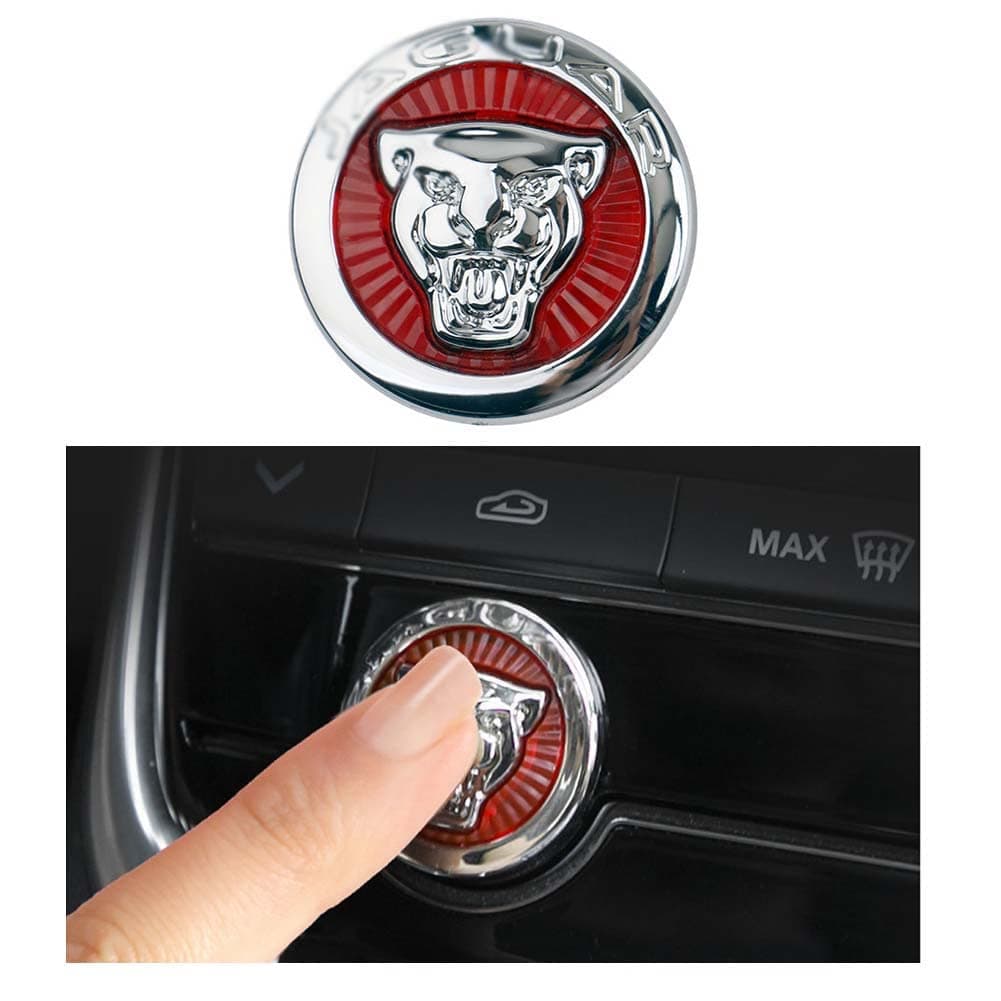 Pursuestar Button Start Center Control Switch Knob Head Decorative Sequin Cap Cover Decal Trim fit for Jaguar XFL XE XEL XJ XJL F-PACE F-Type