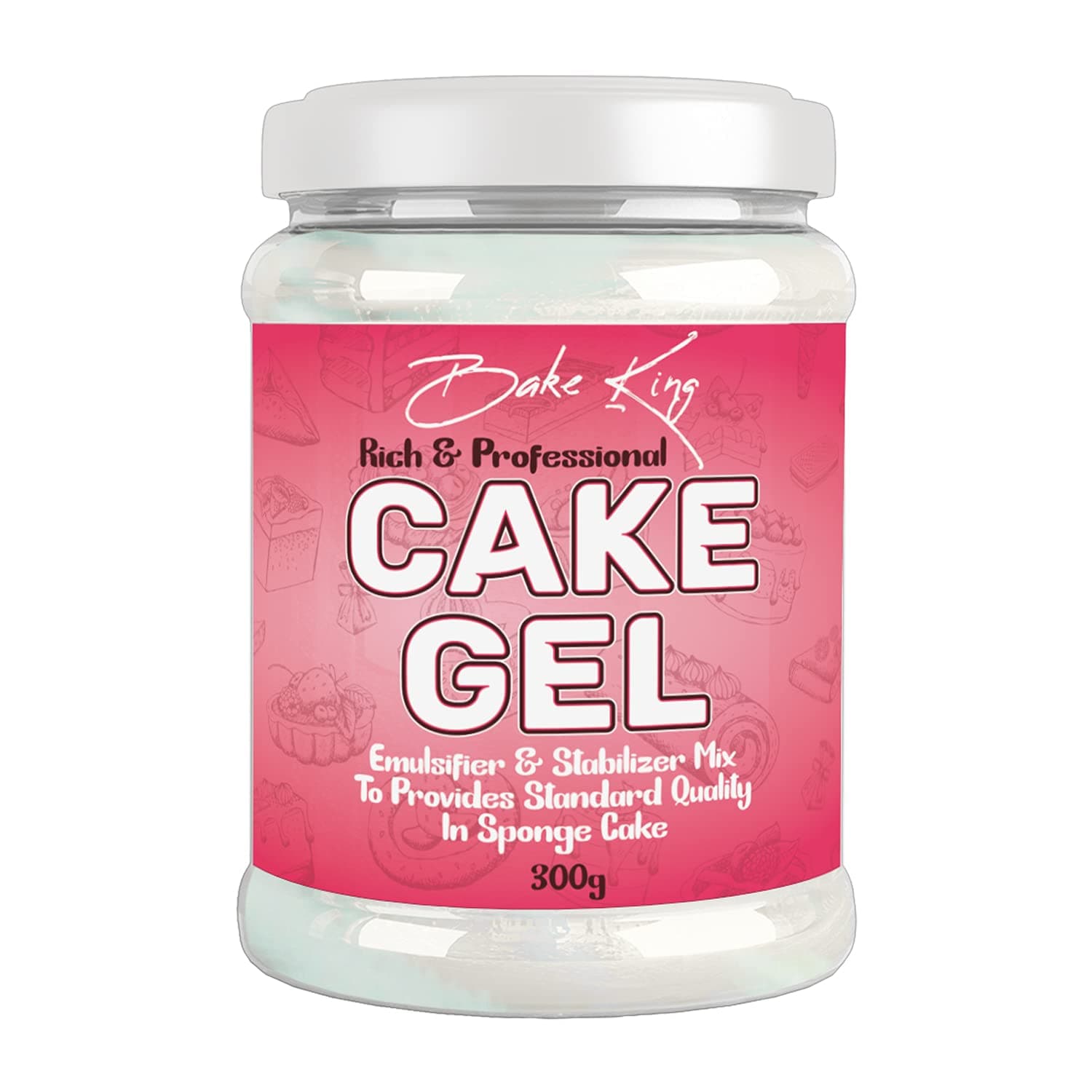 Cake Gel 300gm, Cake Sponge Improver, Useful When Making Eggless Cakes, Emulsifier and Stabilizer Mix