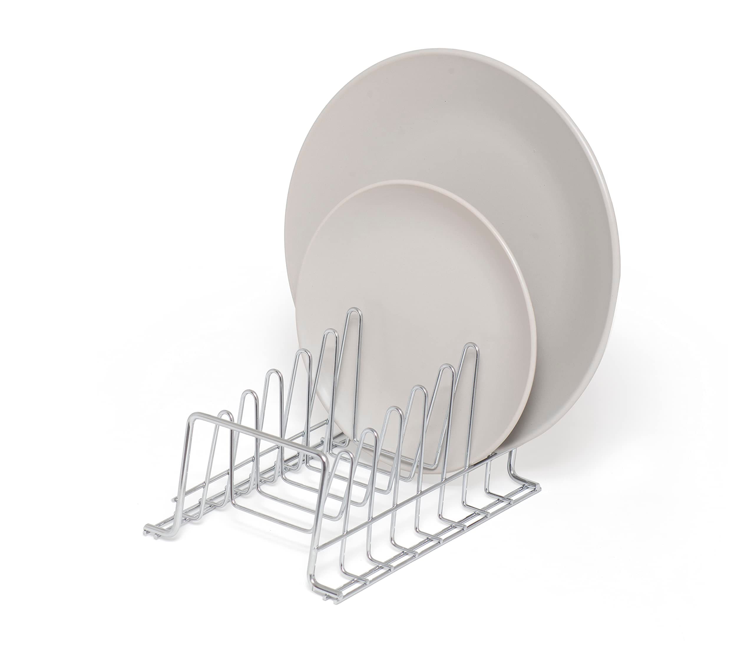 simplywire – Plate Rack/Drainer – Kitchen Cupboard Storage Organiser – Chrome - Small