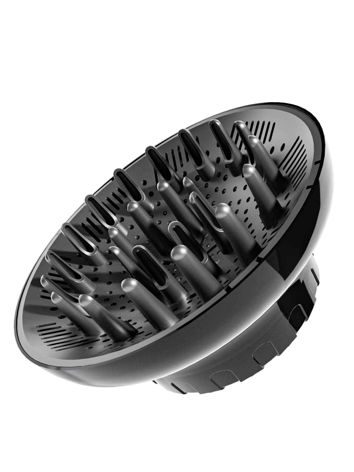 Hair Diffuser, Diffuser Attachment for Hair Dryer, Hair Diffuser for Curly Hair, Universal Diffuser for 1.5-2.5" Hair Blow Dryer Long Thick Curly Wavy Hair, Hair Attchment for Women, Black