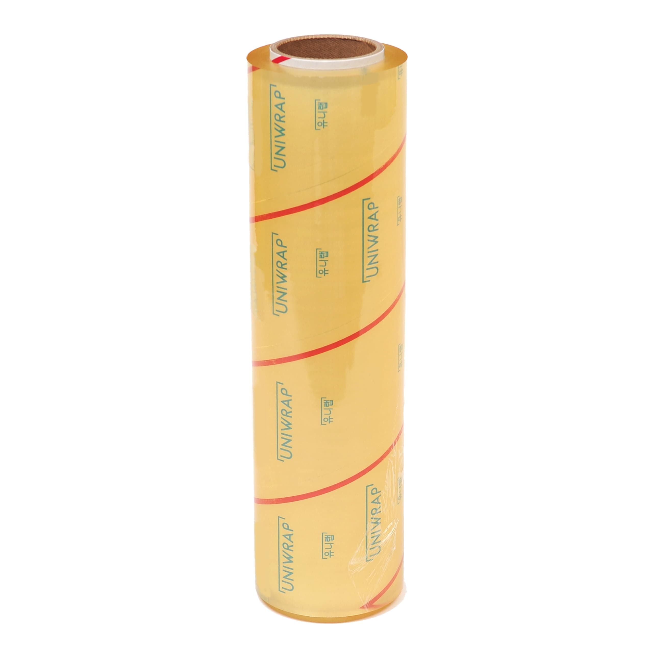 - VisionTechShop Uniwrap 1 roll of Food wrapping Plastic Cling Meat Film for Manual & Automatic Overwrap, 13 micron, 18" x 3379', MADE IN KOREA