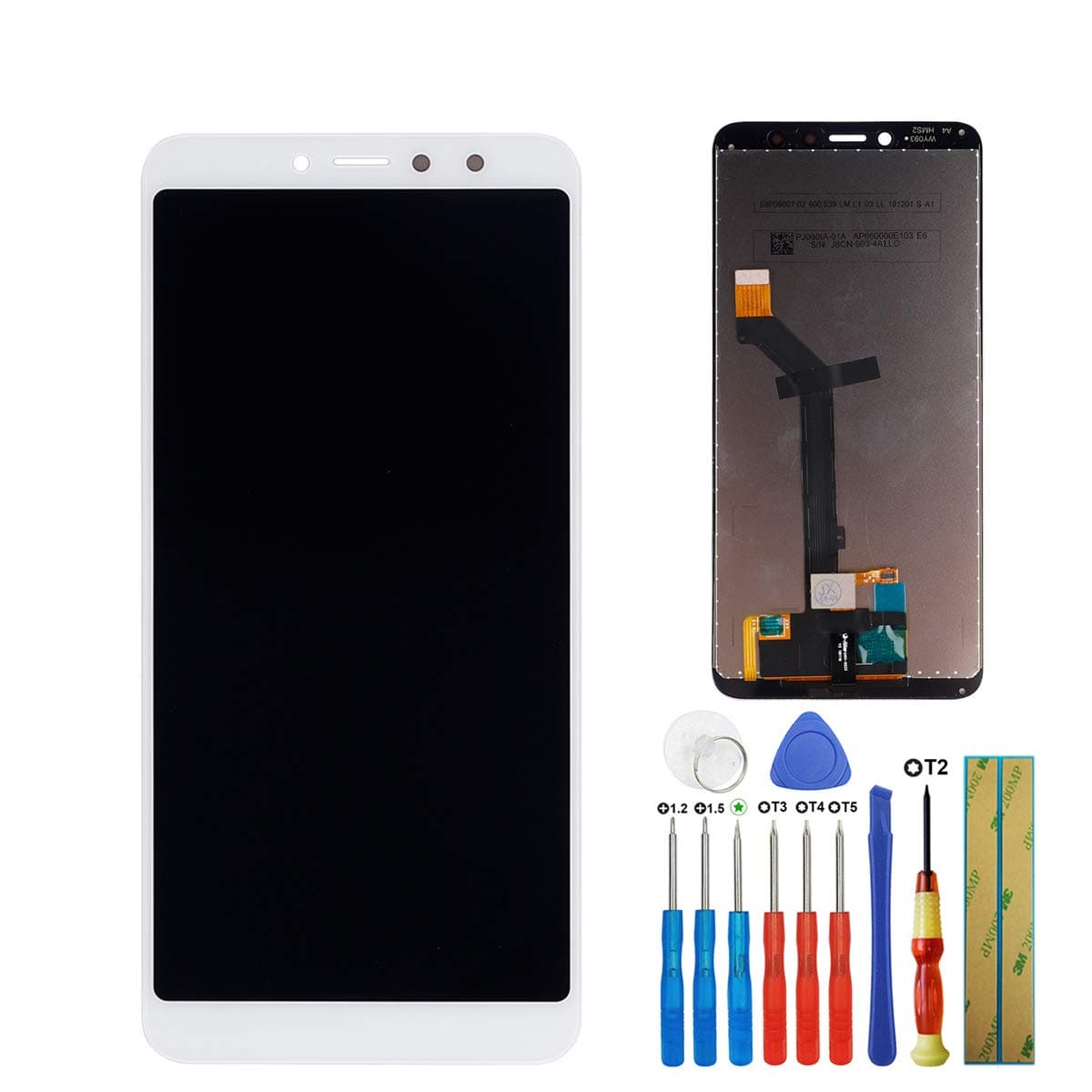 E-yiiviil LCD Display Compatible with Xiaomi Redmi S2 / Redmi Y2 LCD Touch Screen Display Assembly with Tools (White)