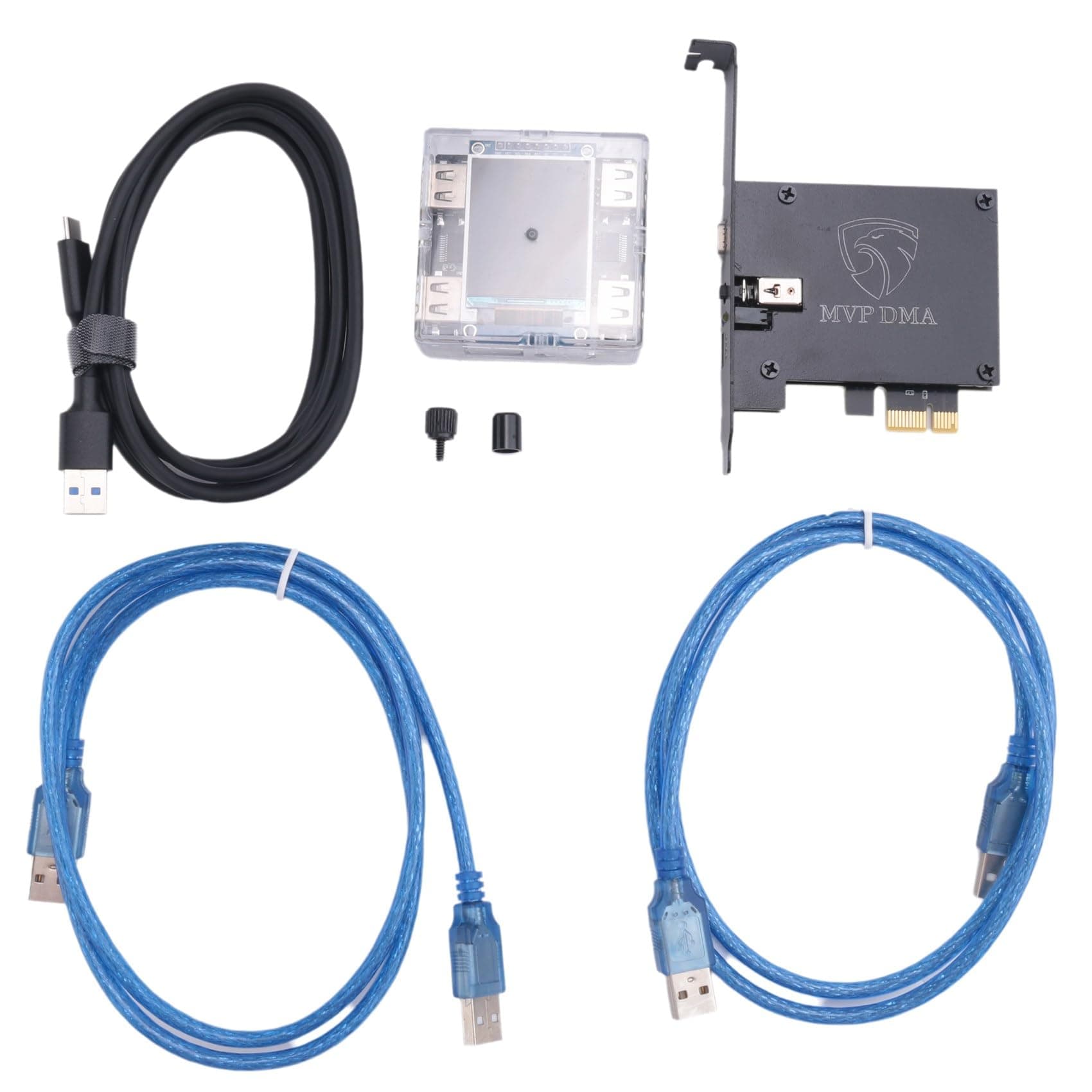 MVP DMA Board Basic Version General Firmware + Kmbox B+ (Pro) Keyboard Mouse Controller with Screen for LeetDMA Easy Install Easy to Use, Black, 500434370