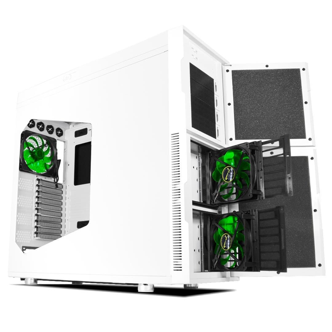 Deep Silence 6 Rev. B Gigantic Extra Large Full Tower Computer Case - White with Window (NXDS6WWB)