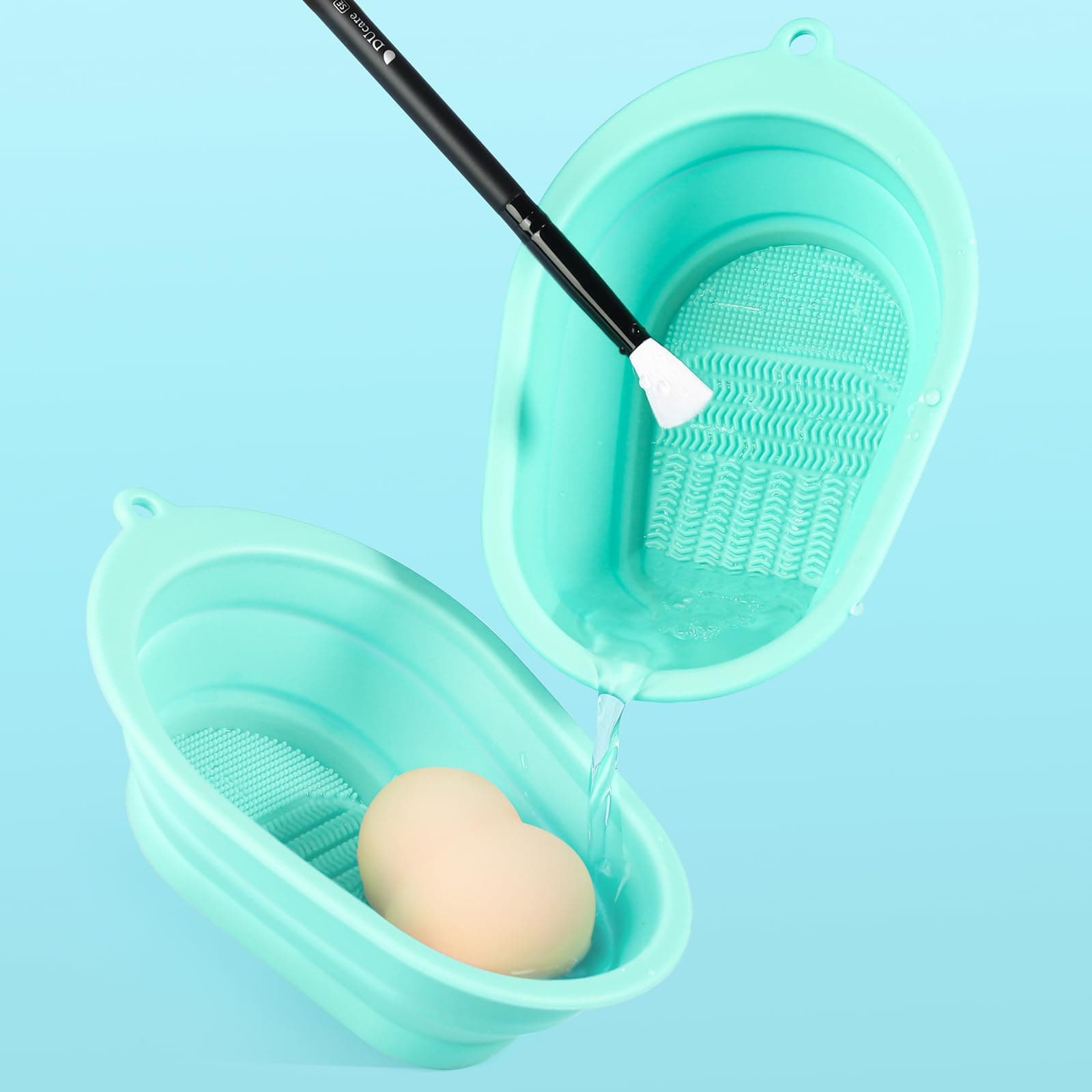 DUcare Makeup Brush Cleaner Shampoo Soap Solid Brush Cleaning Mat Removes Cosmetic Color Brush Cleaner Pad for Cleaning Makeup Sponges Brushes