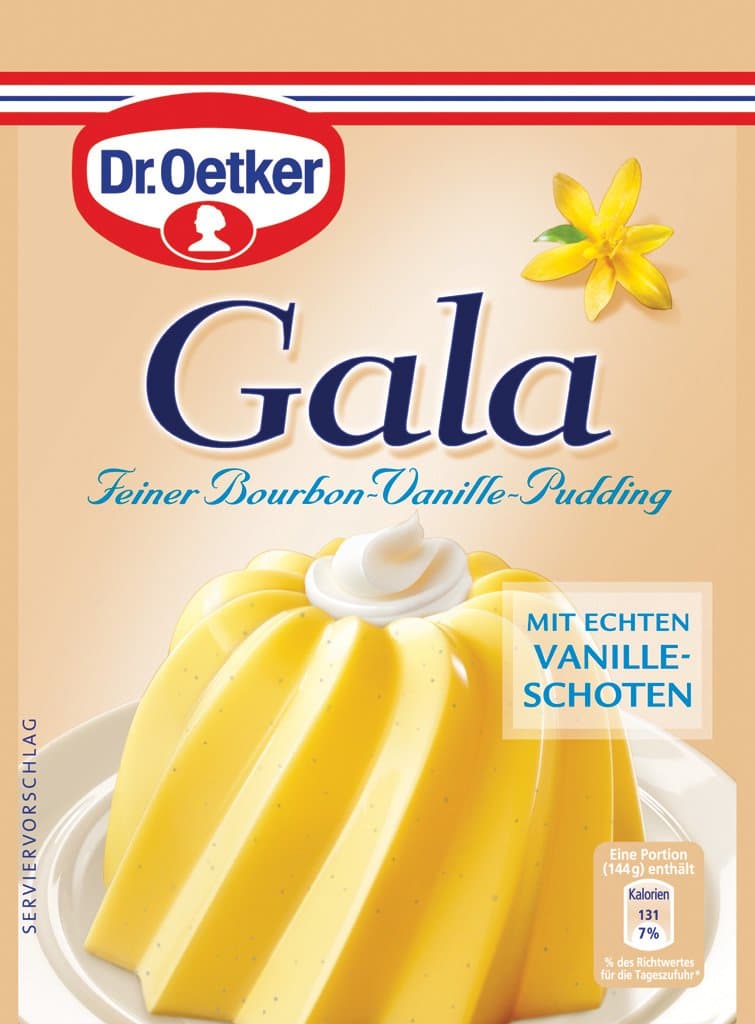 Gala Fine Bourbon Vanilla Pudding (Gala Feiner Bourbon-Vanille-Pudding) | Total Weight 112,5 Grams