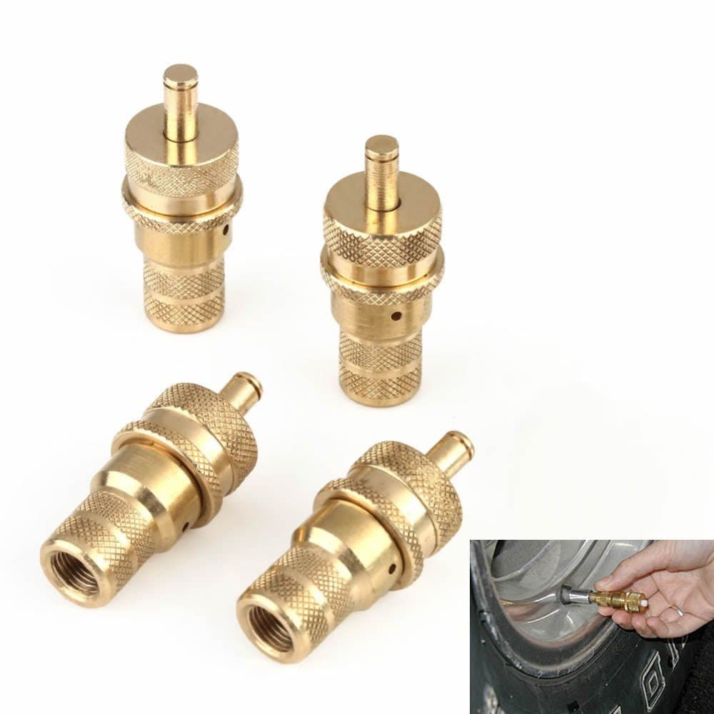 Noryb 4pc Tyre Deflators Set Kit Automatic Tire Valve 6-30PSI Adjustable Pressure 4x4