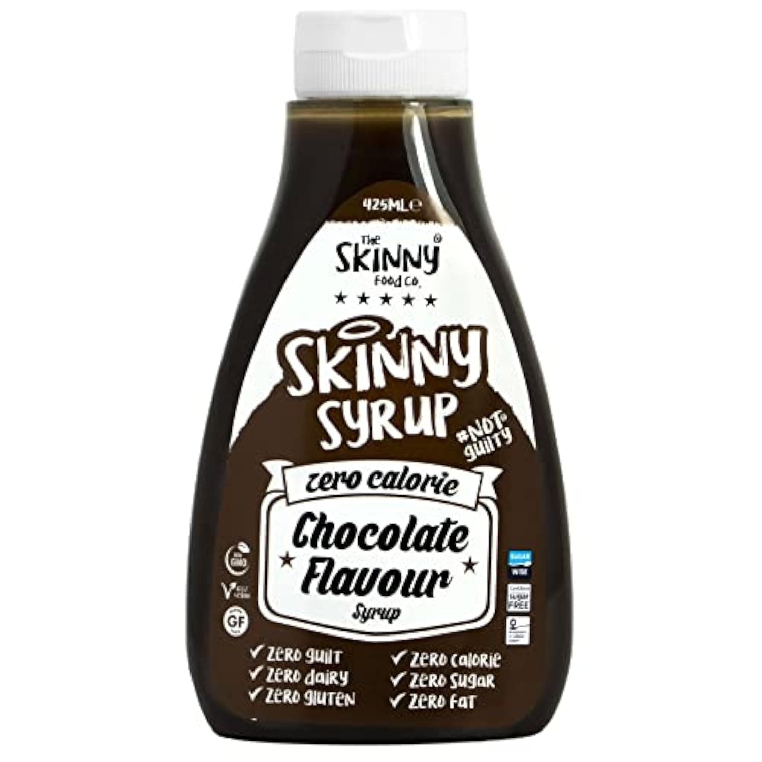 The Skinny Food Co. Skinny Syrup Diet Zero Calorie Zero Carbs Zero Sugar Zero Fats, Smooth Chocolate
