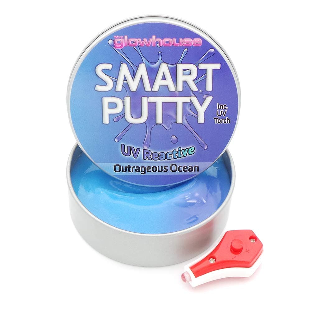 The Glowhouse Colour Changing Smart Putty UV Reactive (Outrageous Ocean)