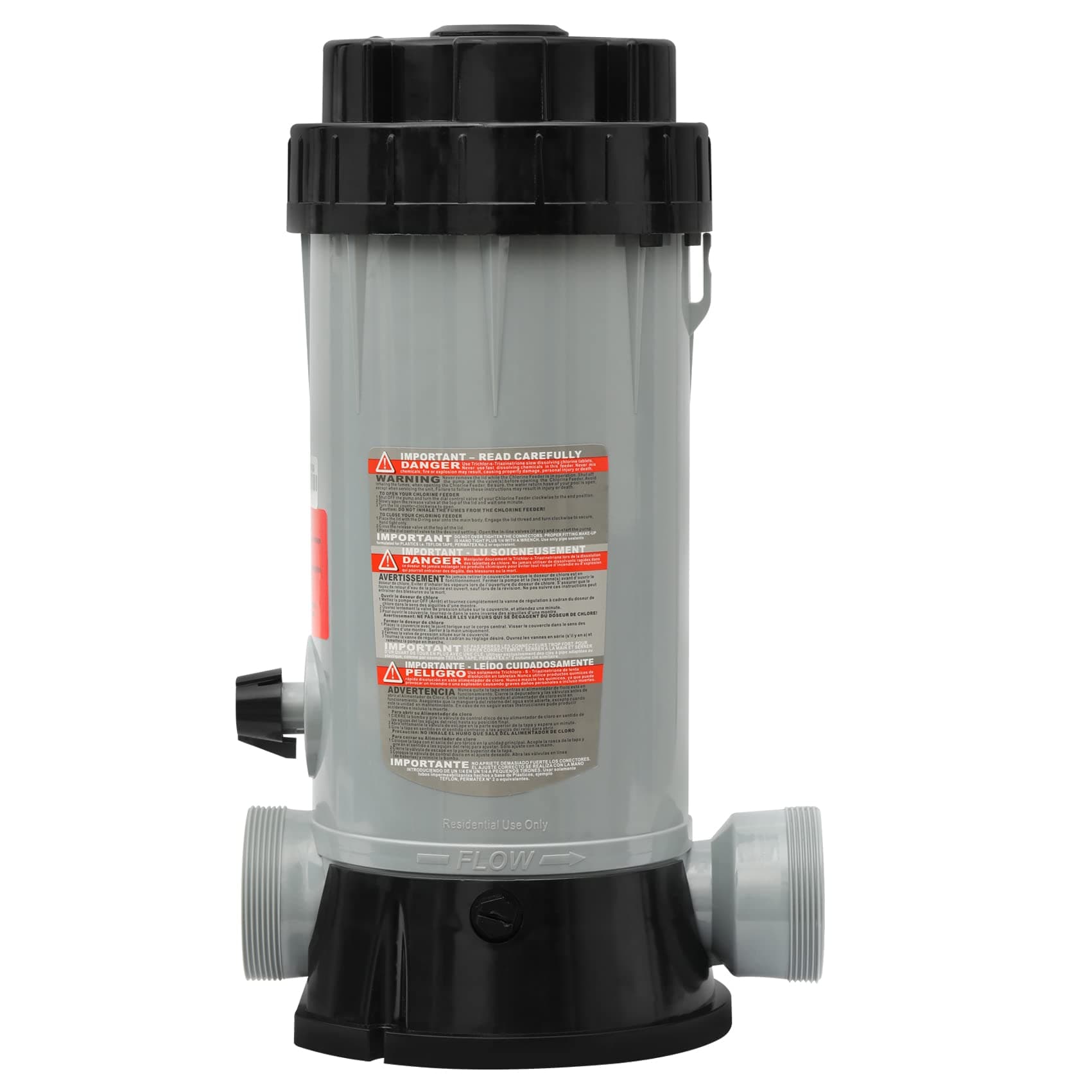 LONGADS Updated CL200 in-line Pool Automatic Chlorinator Feeder, Compatible with Hayward CL200 in-line Pool Automatic Chemical Feeder, High-Grade ABS Material, Easy to Use (Carry Instructions)