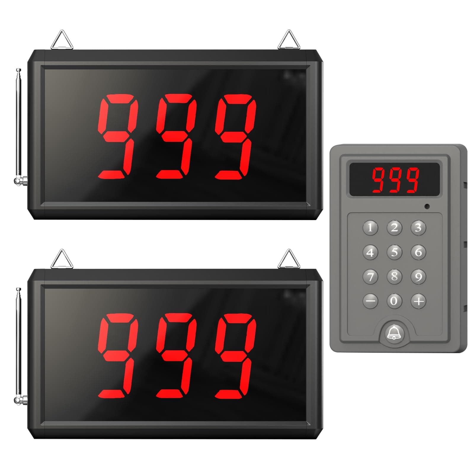 Wireless Calling System Restaurant Pager System Take A Number Display Number Calling System Queue Management Loud Speakers System 2 3-Digit Display Voice Call Host 1 Number Caller Pagers Hospital